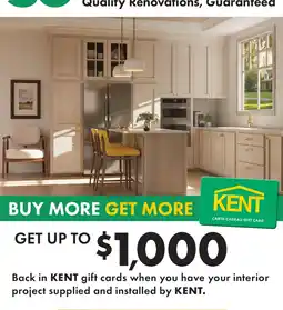 Kent Kent gift card offer