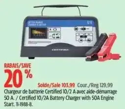 Canadian Tire Certified battery charger 10/2a offer