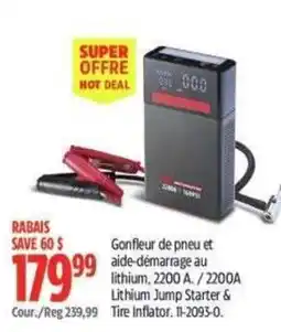 Canadian Tire Lithium Jump Starter & Tire Inflator offer