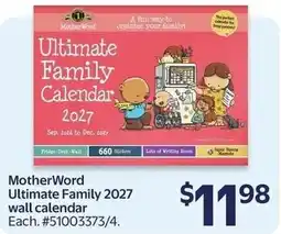 Walmart MotherWord ultimate family calendar 2027 offer