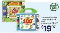 Walmart Leap Frog 100 Words Book or 100 Animals Book offer