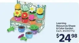 Walmart Learning Resources Shape & Color Garden offer