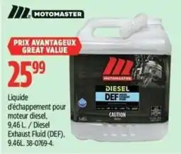 Canadian Tire Motomaster diesel exhaust fluid offer