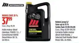 Canadian Tire Motomaster diesel motor oil offer