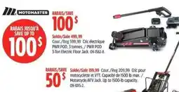 Canadian Tire Motomaster 3-ton electric floor jack offer