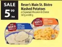 Co-op Reser's Main St. Bistro Mashed Potatoes or Signature Macaroni & Cheese offer