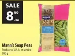 Co-op Mann's snap peas offer
