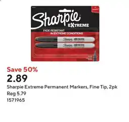 Staples Sharpie extreme permanent markers offer