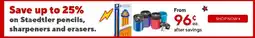 Staples Staedtler pencils, sharpeners and erasers offer