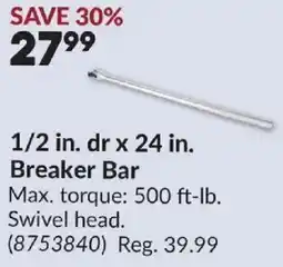Princess Auto Breaker Bar offer