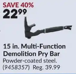 Princess Auto 15 in. Multi-Function Demolition Pry Bar offer