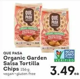 IGA Que Pasa Organic Garden Salsa Tortilla Chips offer