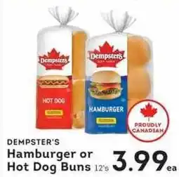 IGA Dempster's Hamburger or Hot Dog Buns offer