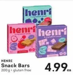 IGA henri snack bars offer
