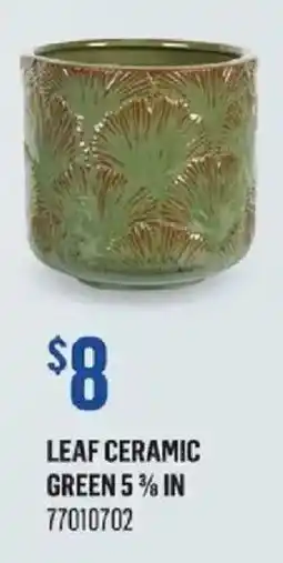 Canac Leaf ceramic green offer