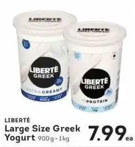 IGA Liberté large size greek yogurt offer