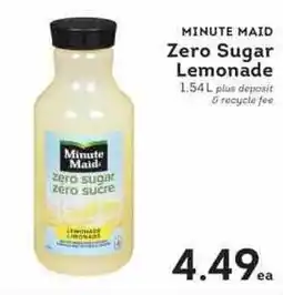 IGA Minute Maid Zero Sugar Lemonade offer