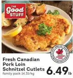 IGA The Good Stuff Fresh Canadian Pork Loin Schnitzel Cutlets offer