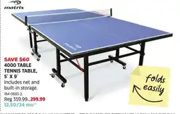 Canadian Tire Matrix 4000 table tennis table offer