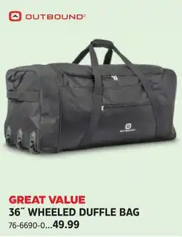Canadian Tire Outbound 36" Wheeled Duffle Bag offer
