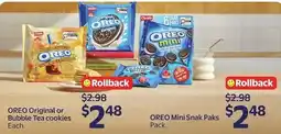 Walmart Oreo original or bubble tea cookies offer