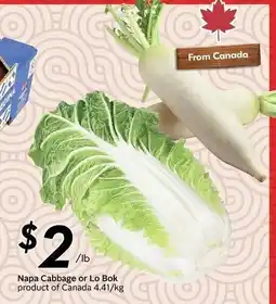 Sobeys Napa Cabbage or Lo Bok offer