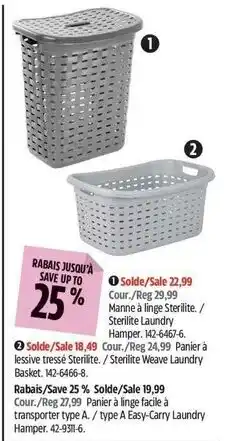 Canadian Tire Sterilite laundry basket offer
