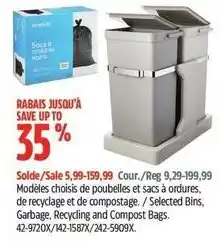 Canadian Tire Selected bins offer