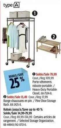 Canadian Tire Heavy-Duty Portable Closet offer