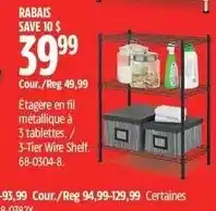 Canadian Tire 3-tier wire shelf offer