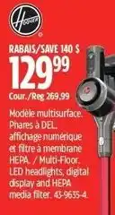 Canadian Tire Hoover modèle multisurface offer