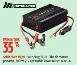 Canadian Tire Motomaster mobile power outlet offer