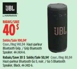Canadian Tire Jbl bluetooth grip speaker offer