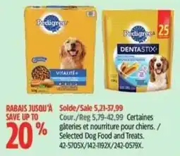 Canadian Tire Pedigree selected dog food and treats offer