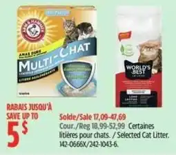 Canadian Tire Selected Cat Litter offer