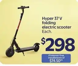 Walmart Hyper 37 V folding electric scooter offer