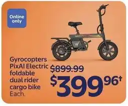 Walmart Gyrocopters PixAI Electric foldable dual rider cargo bike offer