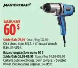 Canadian Tire Mastercraft impact wrench 8.5a offer