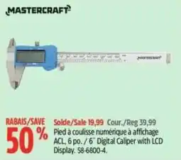 Canadian Tire Mastercraft digital caliper with lcd display offer