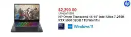 Canada Computers hp omen transcend 14 14" intel ultra 7-255h rtx 5060 32gb 1tb win11h offer