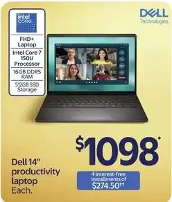 Walmart Dell 14" productivity laptop offer