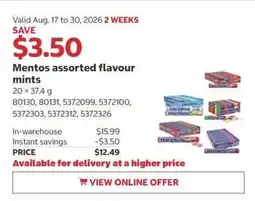 Costco Mentos assorted flavour mints offer