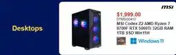 Canada Computers msi codex z2 amd ryzen 7 8700f rtx 5060ti 32gb ram 1tb ssd win11h offer
