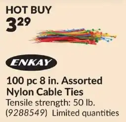 Princess Auto Enkay 100 pc 8 in. Assorted Nylon Cable Ties offer