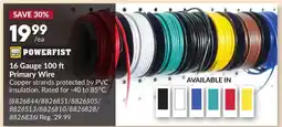 Princess Auto Powerfist 16 Gauge 100 ft Primary Wire offer
