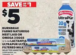Loblaws Burnbrae Farms Naturegg Nest Laid or Omega 3 Eggs offer