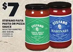 Loblaws Stefano Faita pasta or pizza sauce offer