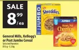Co-op General Mills, Kellogg's or Post Jumbo Cereal offer