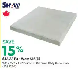 Kent Shaw Brick Diamond Pattern Utility Patio Slab offer
