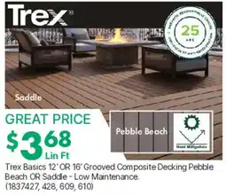 Kent Trex Basics 12' OR 16' Grooved Composite Decking offer